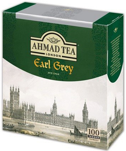 Чай черный Ahmad Earl Grey 100 саше по 2г. фото в онлайн-магазине Kofe-Da.ru